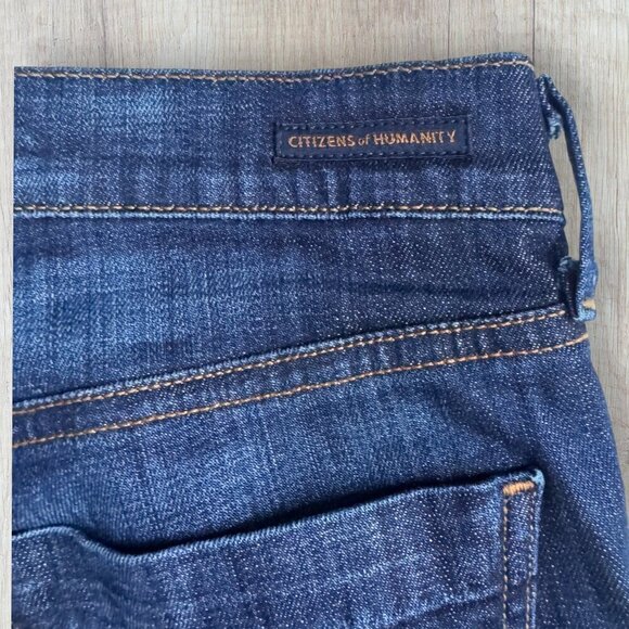 CITIZENS OF HUMANITY COH Dani Cropped Straight Leg Cuffed Denim Jeans Pants 28 - Picture 4 of 9